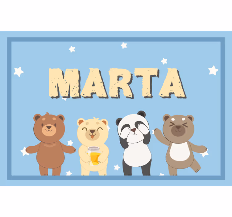 Store enrouleur chambre enfant ours adorable personnalisable - TenStickers