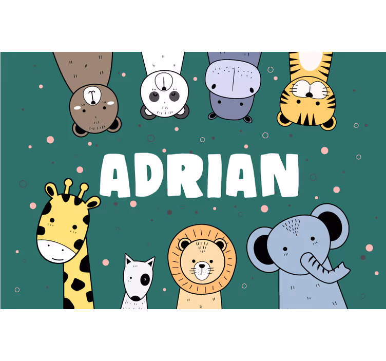 Store enrouleur chambre enfant bannière animaux mignons - TenStickers