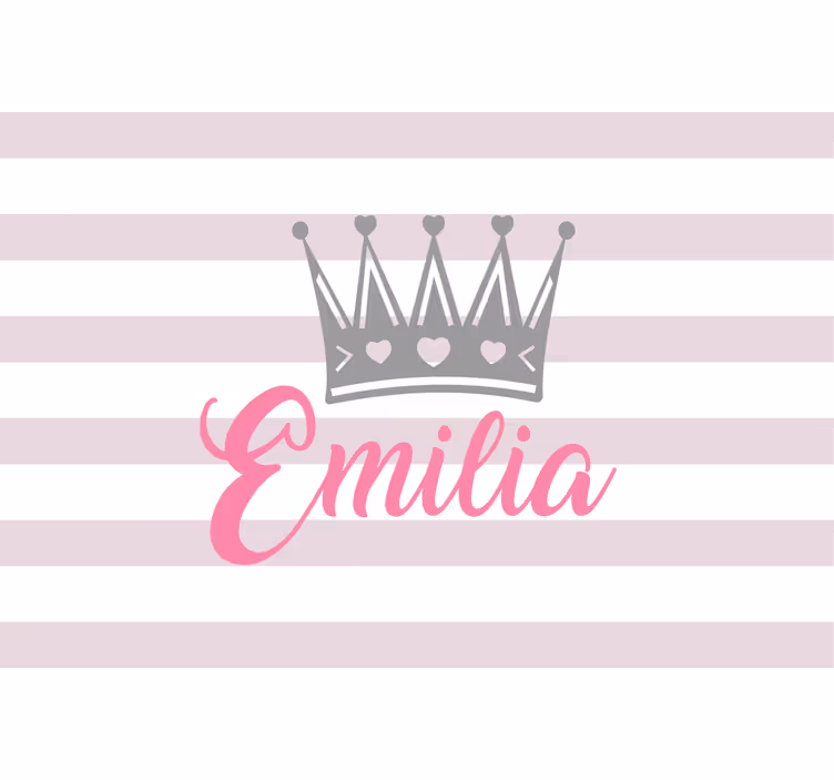 Store enrouleur chambre enfant couronne argent rose - TenStickers
