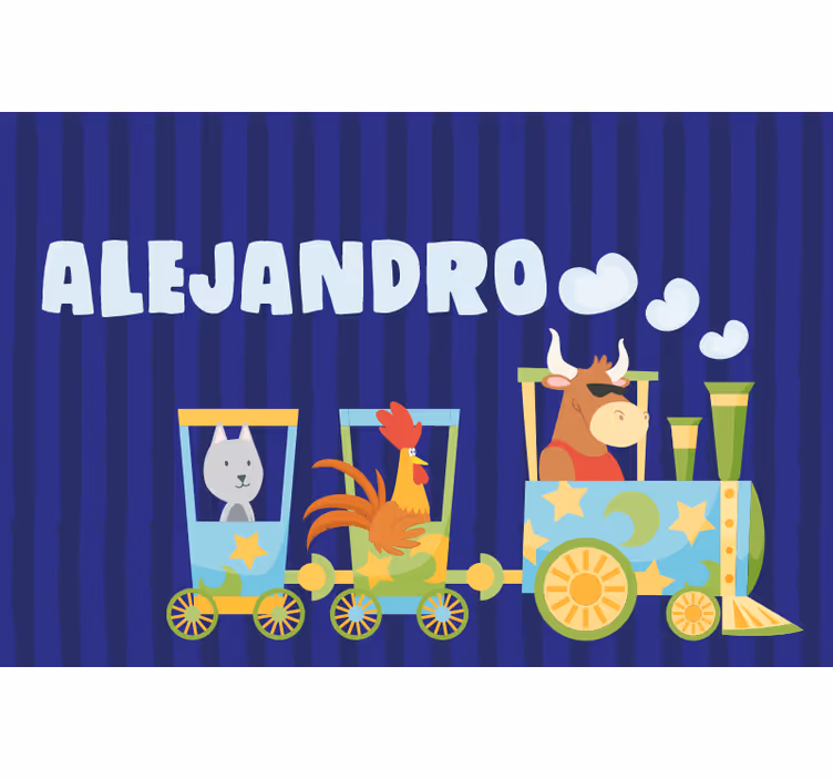 Store enrouleur chambre enfant tapis de train personnalisé - TenStickers