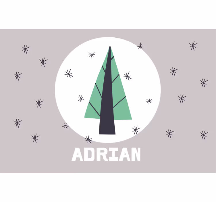 Store enrouleur chambre enfant arbre de noël personnalisé - TenStickers