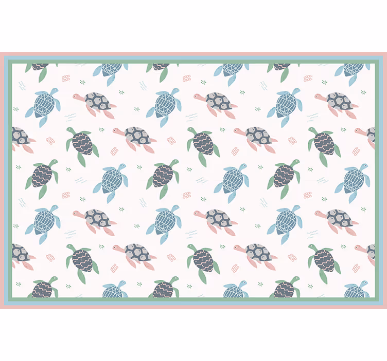 Store enrouleur chambre enfant tortues aux couleurs douces - TenStickers