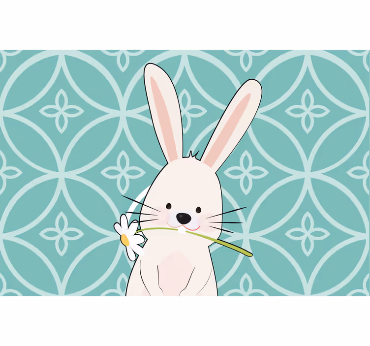 Store enrouleur chambre enfant portrait de lapin - TenStickers