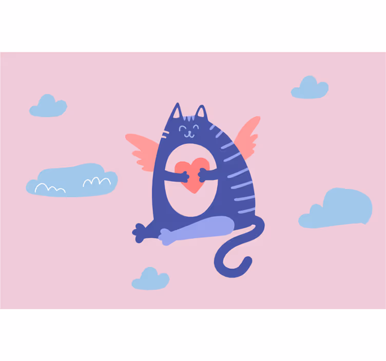 Store enrouleur chambre enfant chat volant adorable - TenStickers