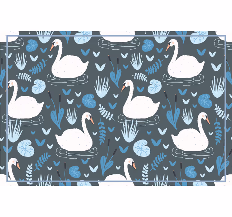 Store enrouleur chambre enfant motif cygne blanc élégant - TenStickers