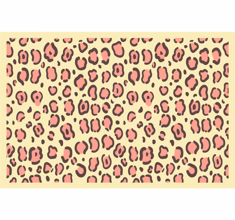 Store enrouleur chambre enfant motif léopard rose et jaune - TenStickers