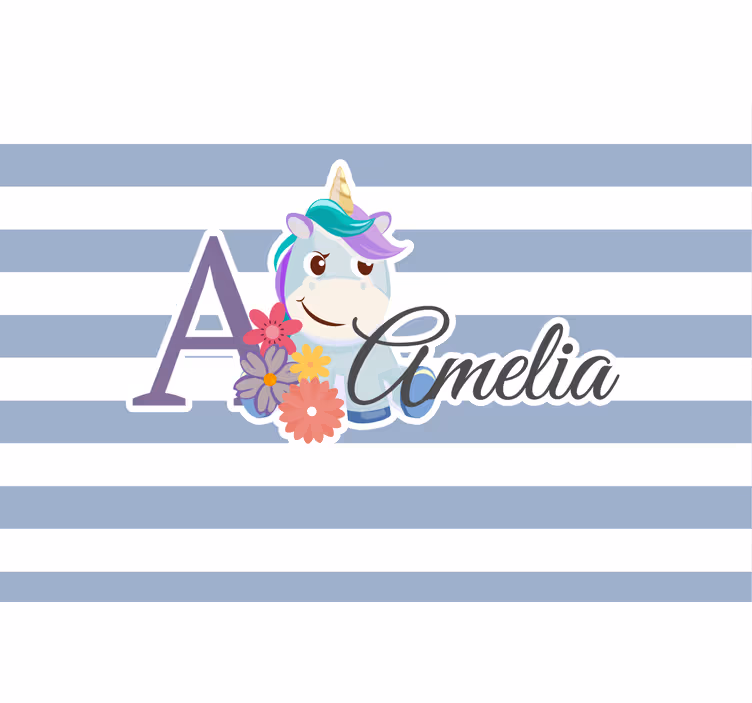 Store enrouleur chambre enfant animaux mignons avec nom - TenStickers