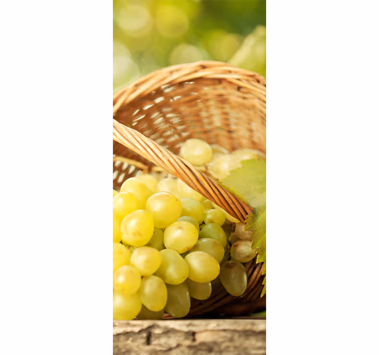 Store enrouleur cuisine motif panier de raisins - TenStickers