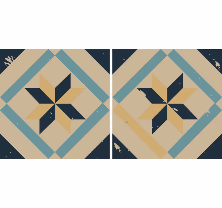 Store enrouleur cuisine design élégant en carreaux ciment - TenStickers