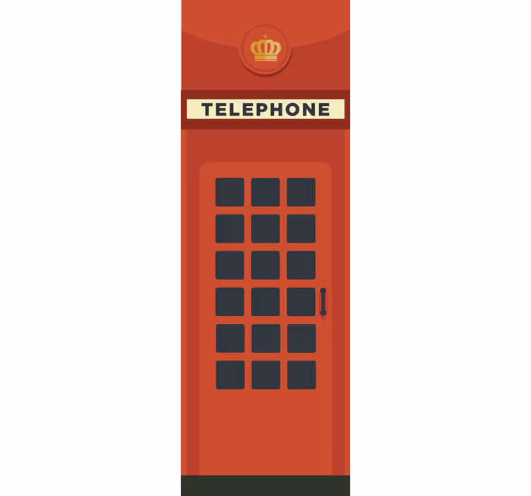Store enrouleur cuisine cabine téléphonique rouge uk - TenStickers