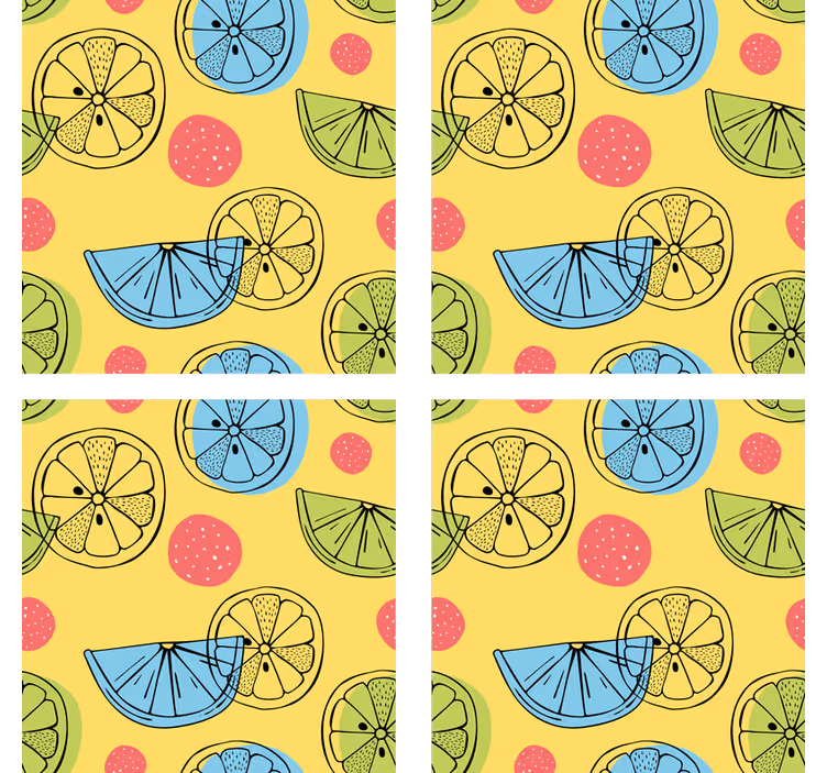 Store enrouleur cuisine carreaux de fruits citrus - TenStickers