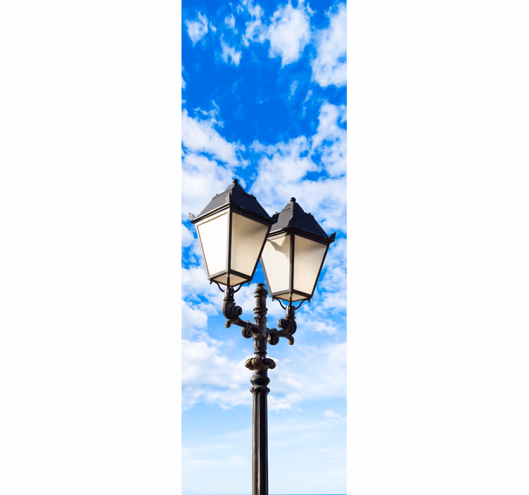 Store enrouleur cuisine lampadaire et nuages - TenStickers