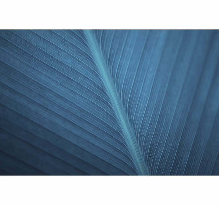 Store enrouleur bleu grande feuille bleu gris - TenStickers