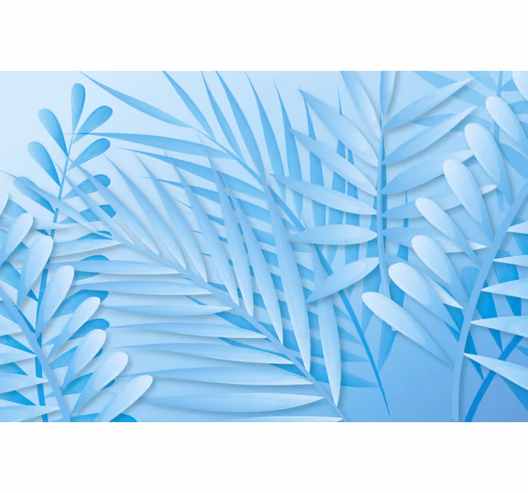 Store enrouleur bleu sous-plat fleurs bleues variées - TenStickers
