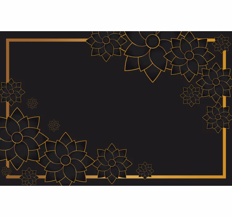 Store enrouleur noir style élégant avec plantes - TenStickers