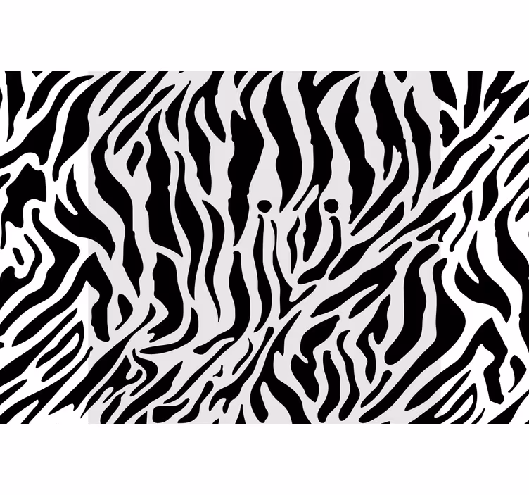 Store enrouleur noir motif zèbre - TenStickers