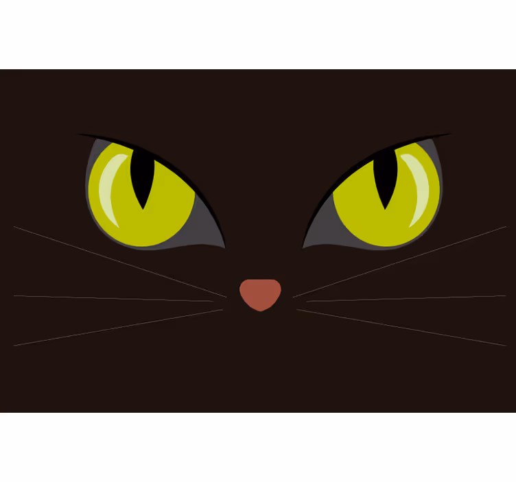 Store enrouleur noir chat noir d'halloween effrayant - TenStickers