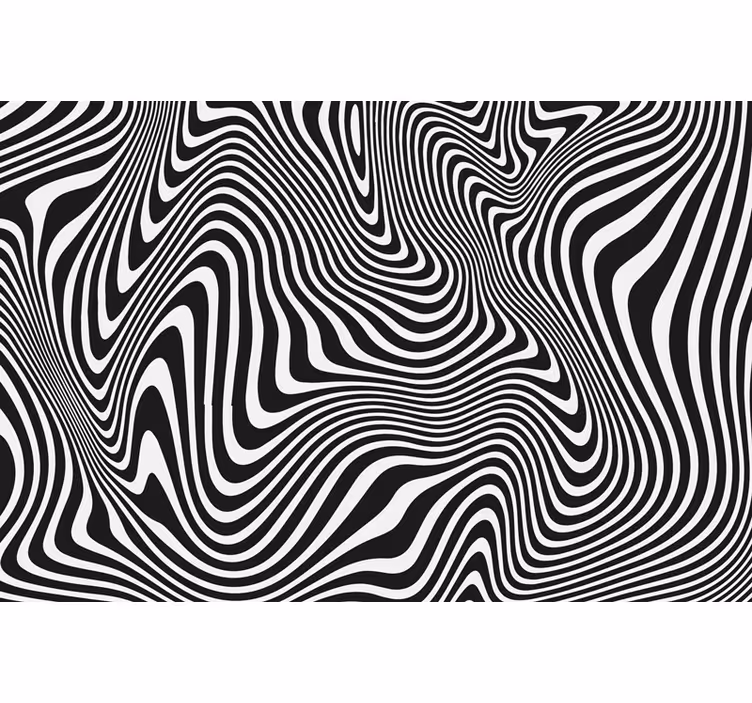 Store enrouleur noir effet 3d zebra - TenStickers