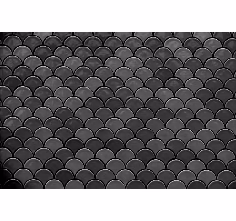 Store enrouleur noir écailles noires - TenStickers