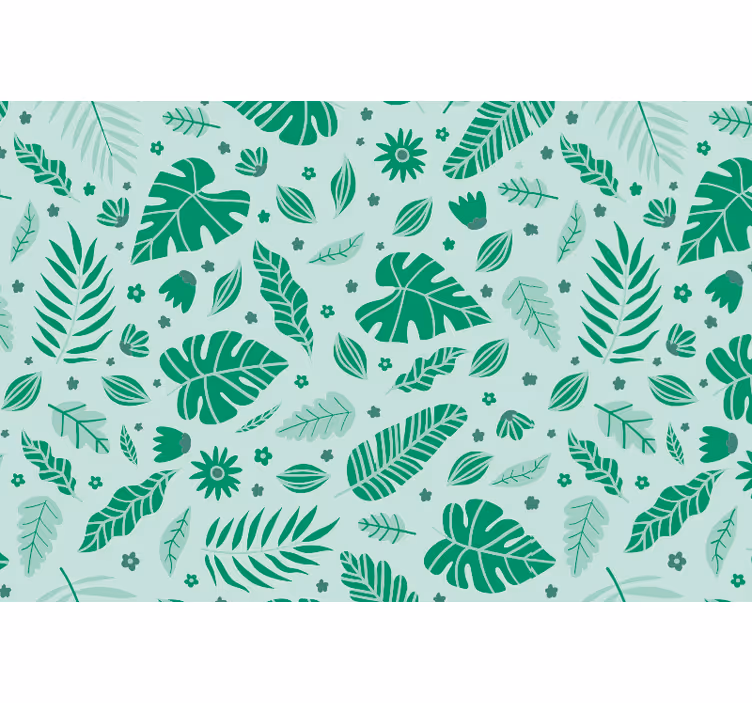 Store enrouleur vert feuilles tropicales - TenStickers