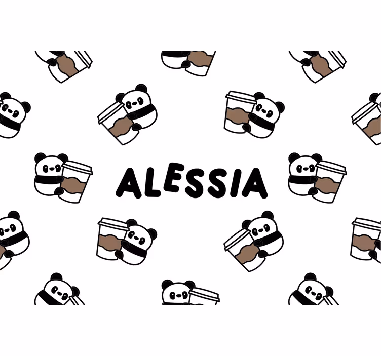 Store enrouleur gris pandas personnalisés - TenStickers