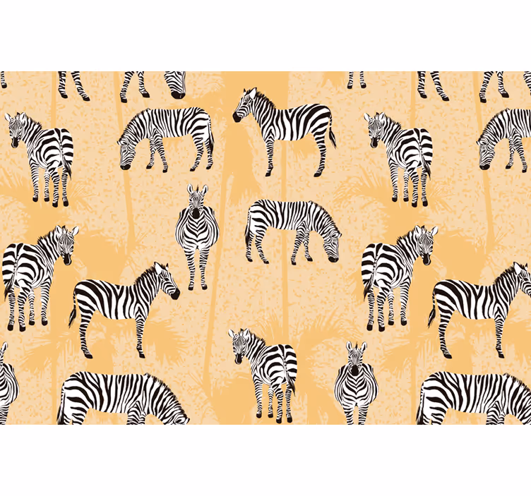 Store enrouleur beige zebra et palmiers - TenStickers