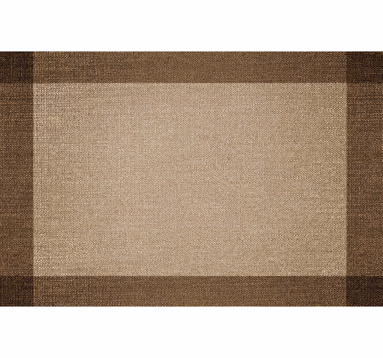 Store enrouleur beige nappe marron avec bordure - TenStickers