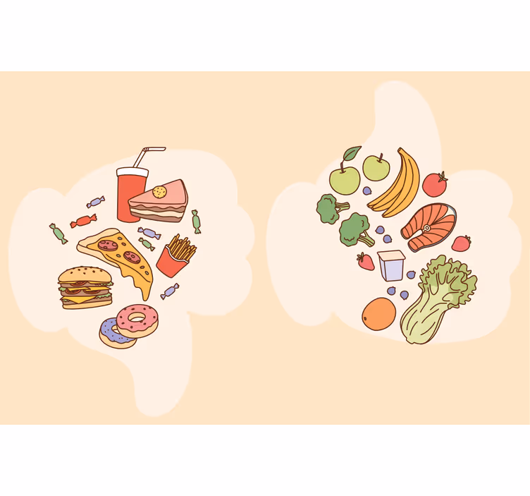 Store enrouleur beige motif alimentaire amusant - TenStickers