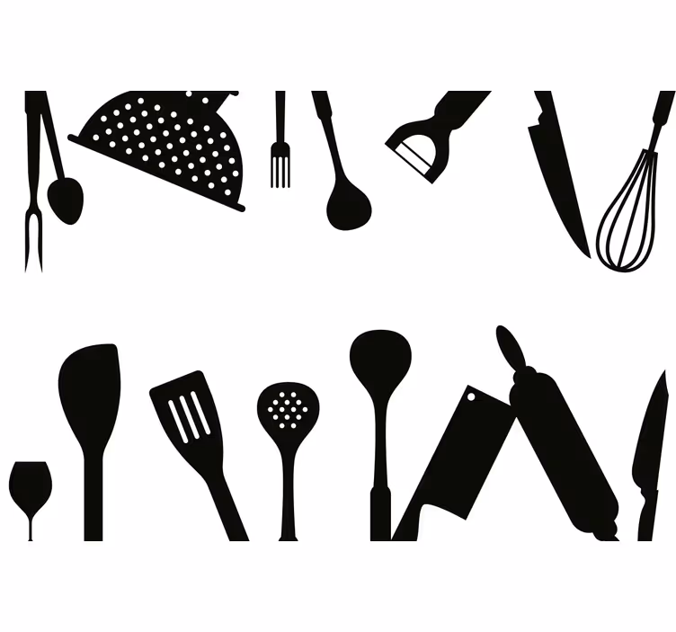 Store enrouleur noir accessoires de cuisine - TenStickers