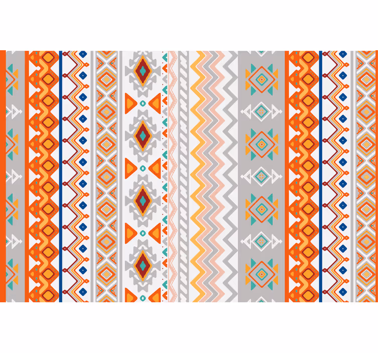 Store enrouleur orange motif style bohème - TenStickers