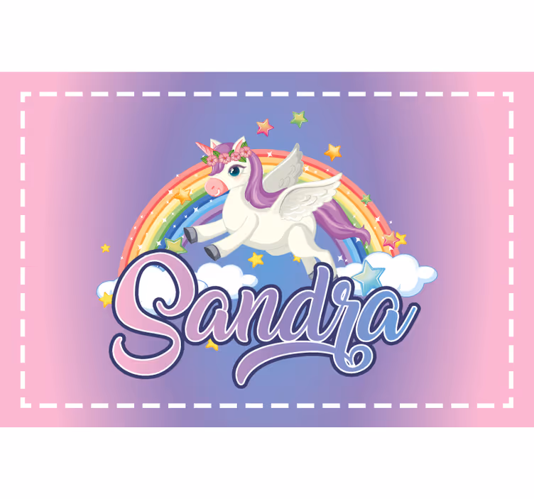 Store enrouleur violet licorne personnalisable enfant - TenStickers