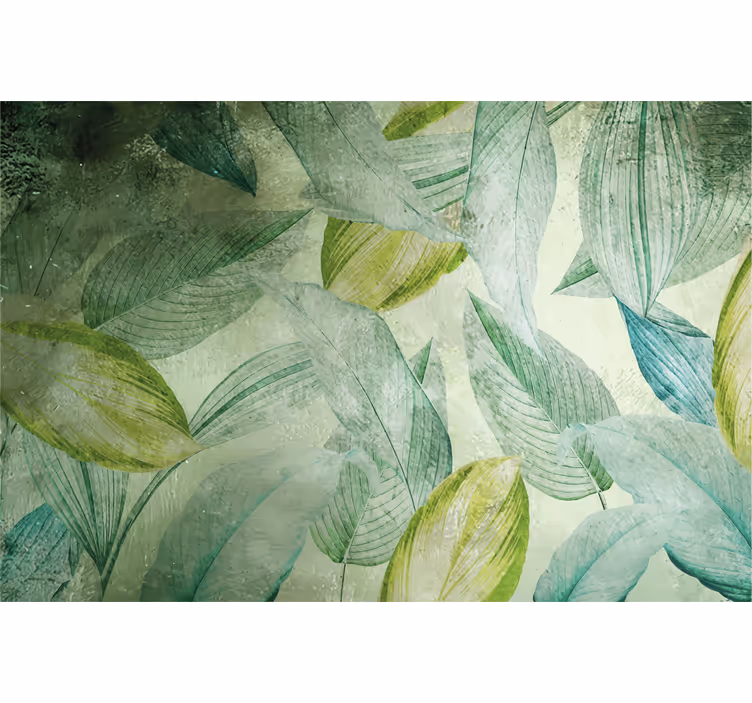 Store enrouleur extérieur motif tropical feuilles vertes - TenStickers