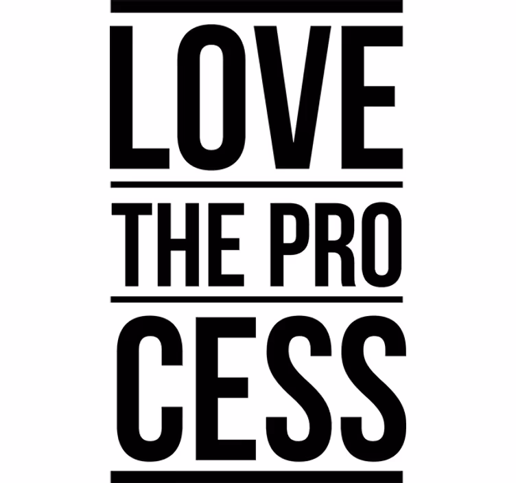 Store enrouleur bureaux phrase aimez le processus - TenStickers