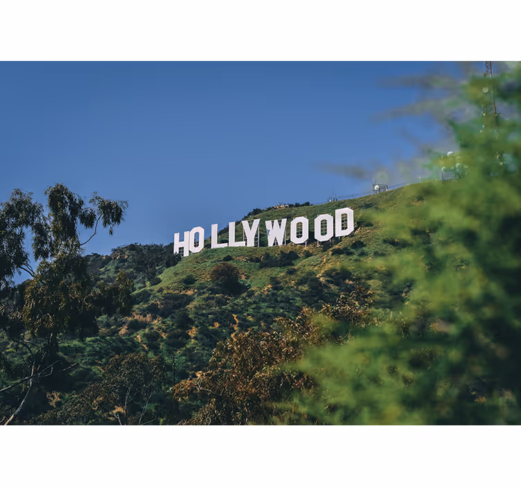 Store enrouleur chambre panneau de signalisation hollywood - TenStickers