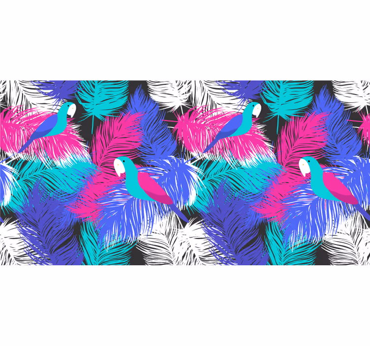 Store enrouleur chambre plumes de perroquet - TenStickers