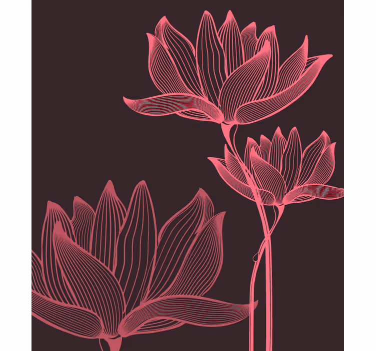Store enrouleur chambre fleurs de lotus - TenStickers