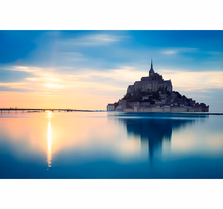 Store enrouleur salon paysage mont saint-michel - TenStickers