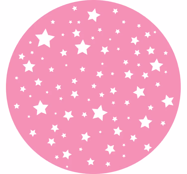 Store enrouleur chambre enfant Étoiles roses rondes - TenStickers