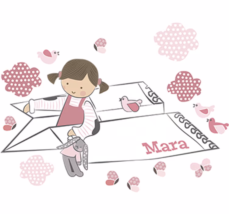 Store enrouleur chambre enfant décoratif avion fille - TenStickers