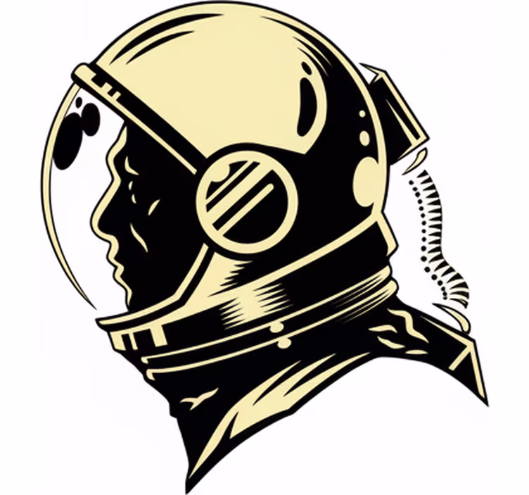 Store enrouleur chambre enfant astronaute vintage monochrome - TenStickers