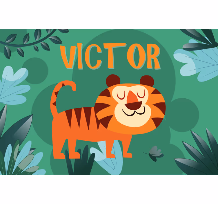 Store enrouleur chambre enfant tigre mignon personnalisé - TenStickers