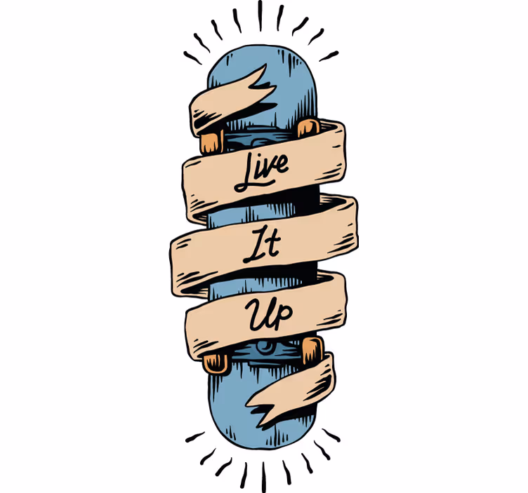 Store enrouleur chambre ado texte skateboard - TenStickers