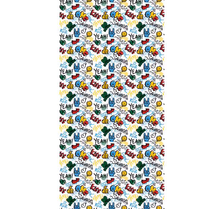 Store enrouleur chambre ado graffiti urbain doodle - TenStickers