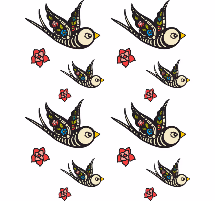 Store enrouleur chambre ado oiseaux mexicains - TenStickers