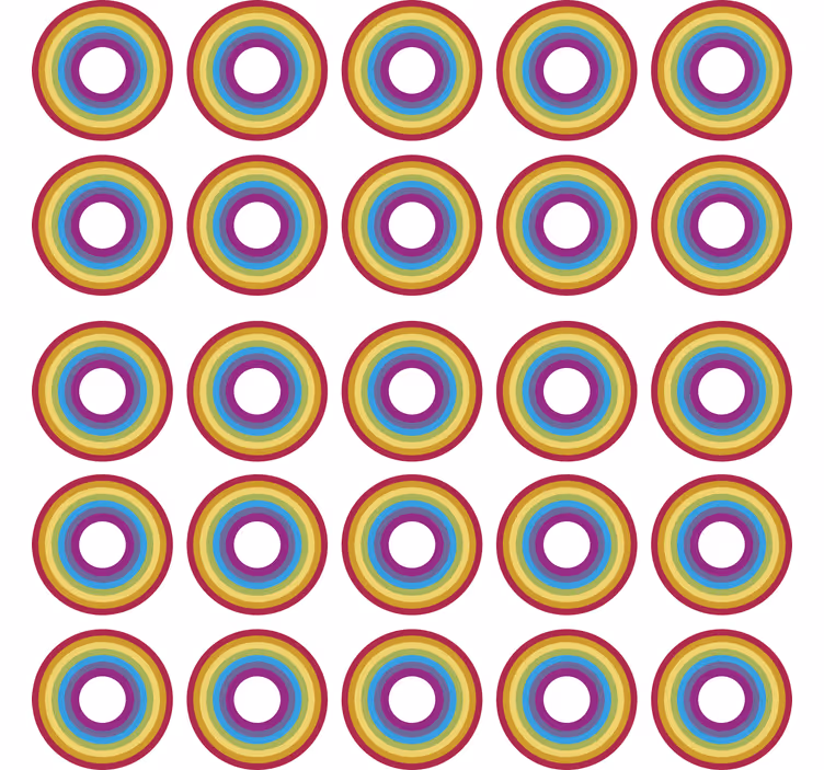 Store enrouleur chambre ado géométrique arc-en-ciel - TenStickers