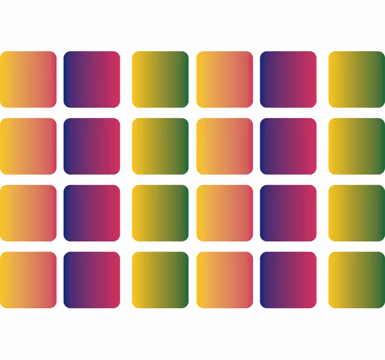 Store enrouleur chambre ado motifs géométriques arc-en-ciel - TenStickers