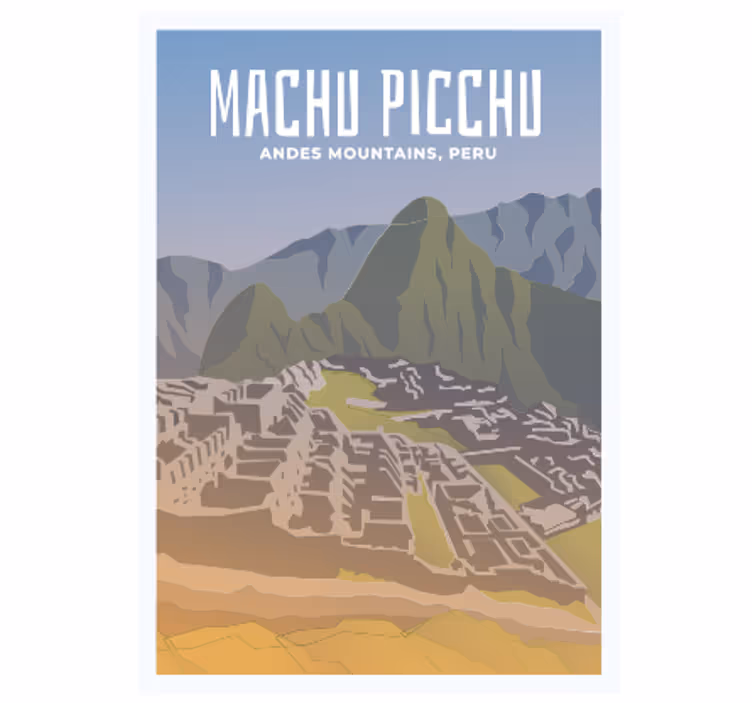 Store enrouleur chambre ado paysage machu picchu - TenStickers