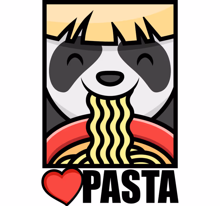Store enrouleur chambre ado panda adore les pâtes - TenStickers