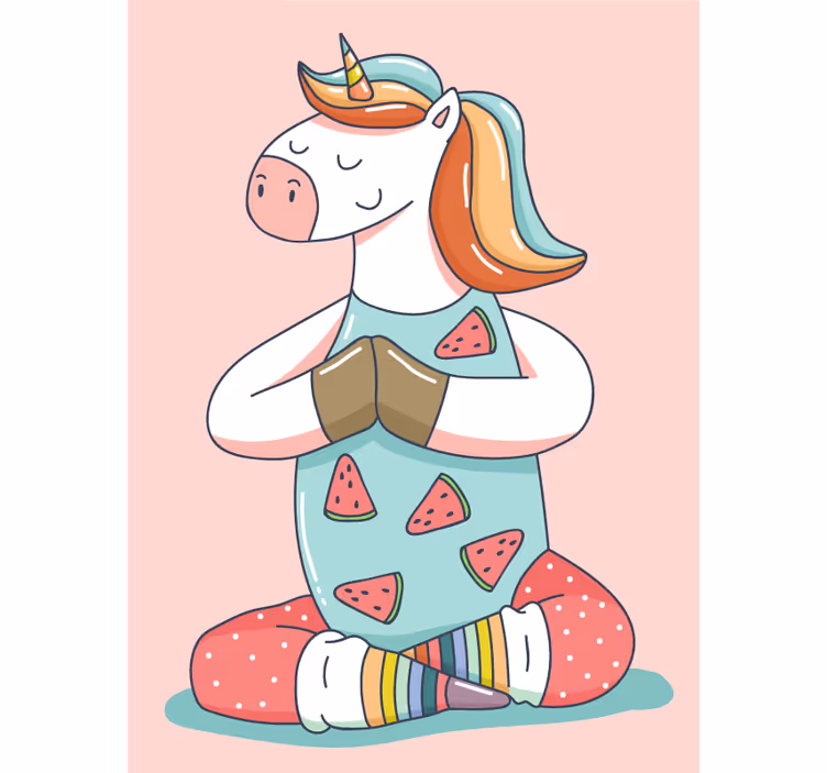 Store enrouleur chambre ado licorne fitness - TenStickers