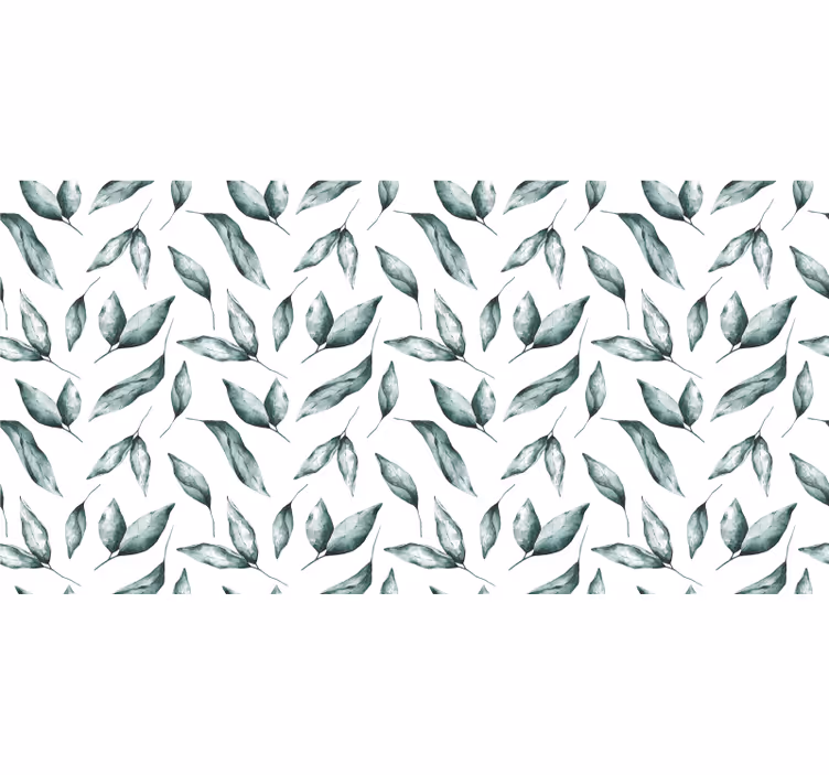 Store enrouleur blanc aquarelle verte - TenStickers